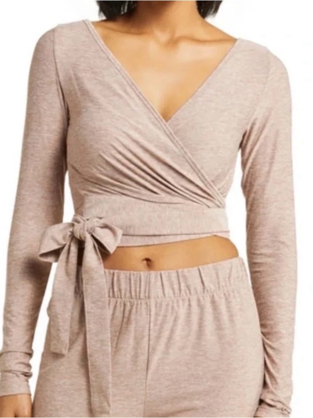 NEW Outdoor Voices cloudknit all day stirrup legging and top wrap set size Small